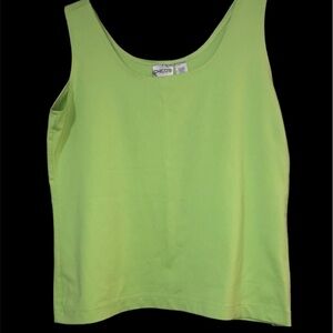 Chico’s 2 stretch lime green tank